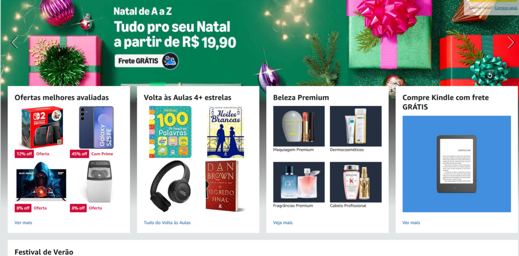 Site da Amazon