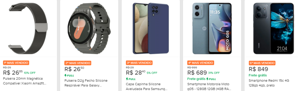 Produtos mais vendidos do Mercado Livre: Eletrônicos e tecnologia