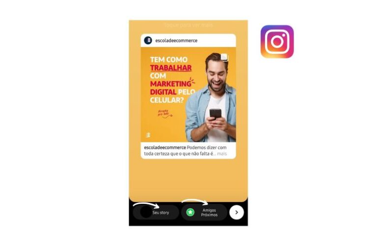 publicação de story