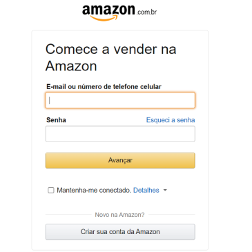 Como Vender na Amazon - Cadastro