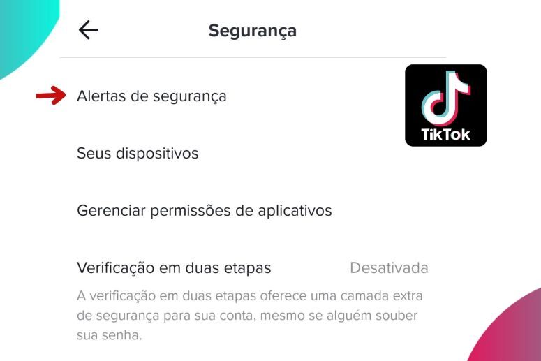 Como recuperar TikTok - Alertas de segurança