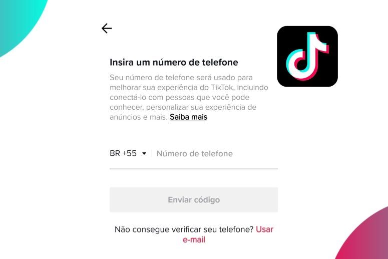 Como recuperar TikTok - número de telefone