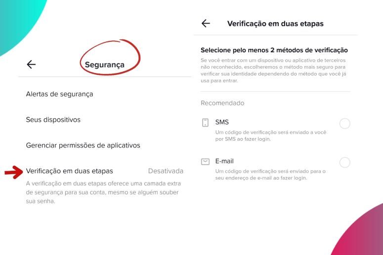 Como recuperar TikTok - Segurança