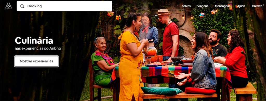 Airbnb e as experiências culinárias