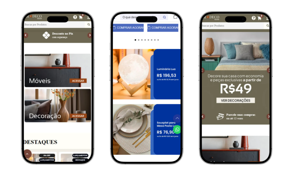 Print da loja RD Store: móveis e decoração com ofertas a partir de R$49