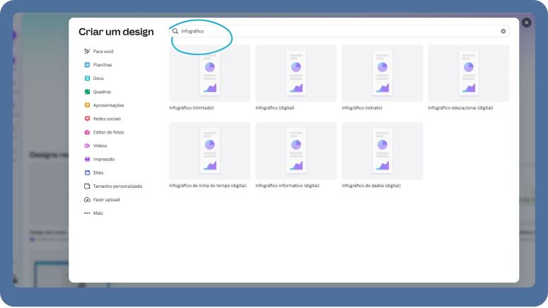 Exemplo de infográfico no canva