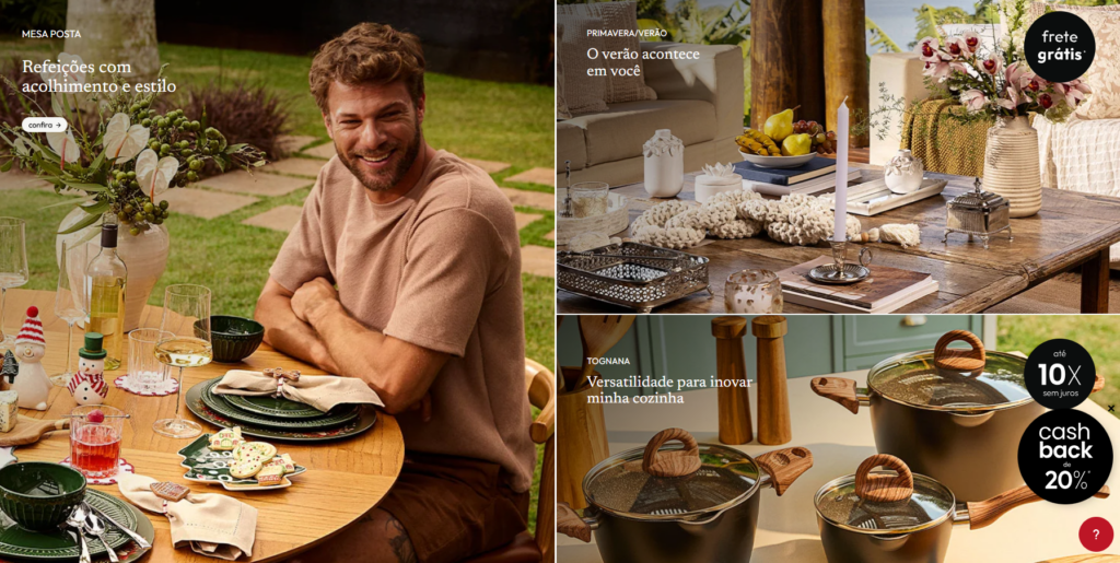 Produtos vendido pela Camicado