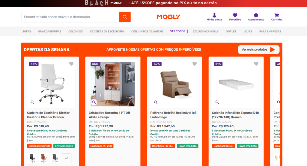 Print do site Mobly 