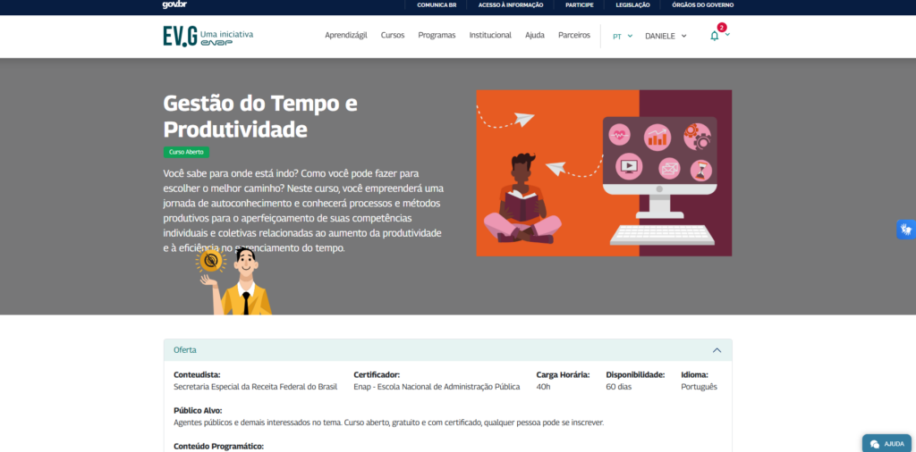curso: gestão do tempo e produtividade