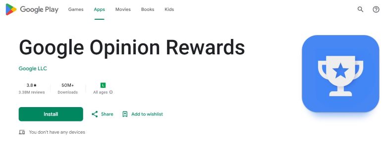 Google Opinion Rewards