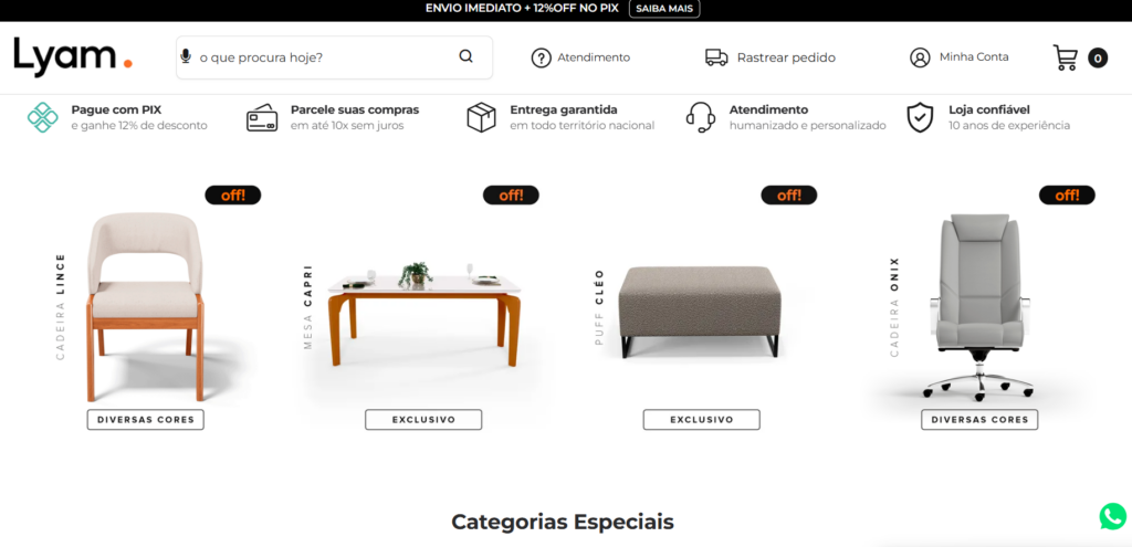 Loja virtual - Lyam Decor