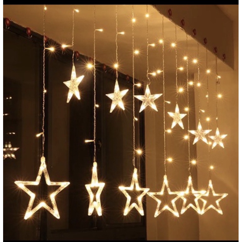 Luzes de natal - cortina de estrelas