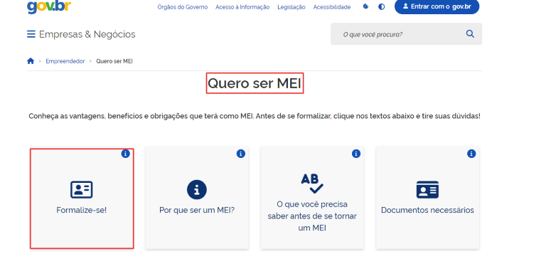 Formalize-se - Portal do empreendedor