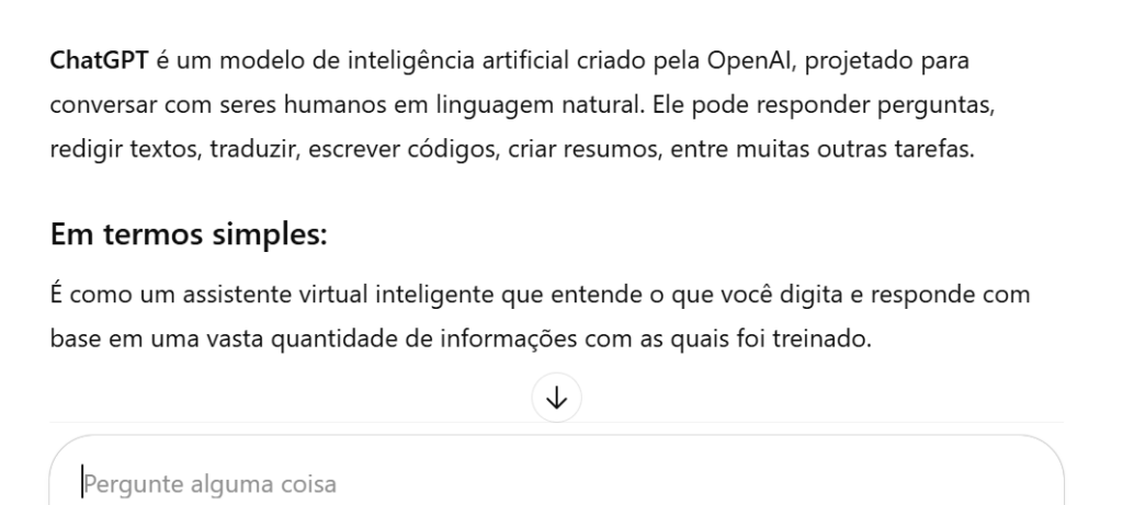 exemplo de uma conversa no chat gpt
