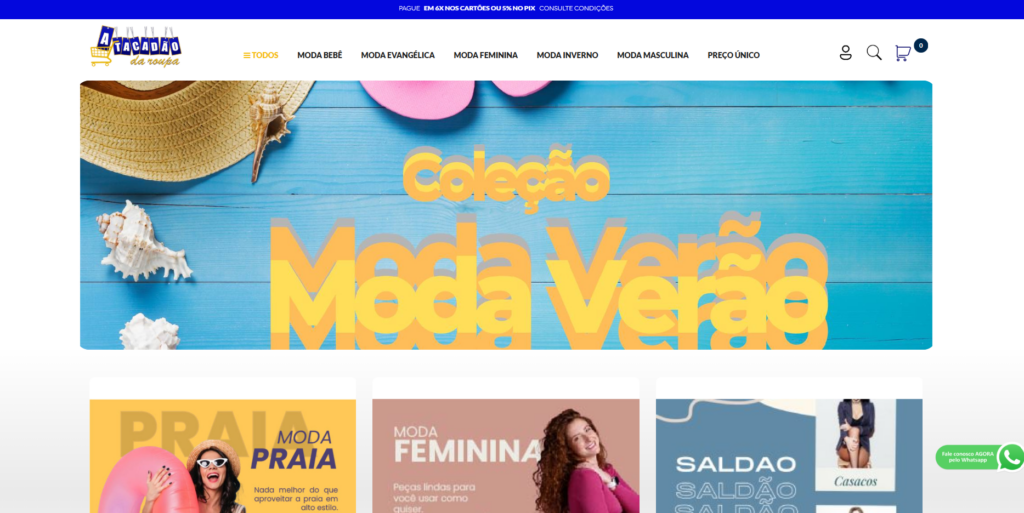 Site do Atacadão da Roupa