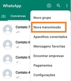 lista de transmissão