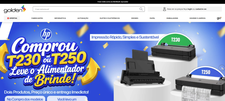 Loja virtual Golden Distribuidora
