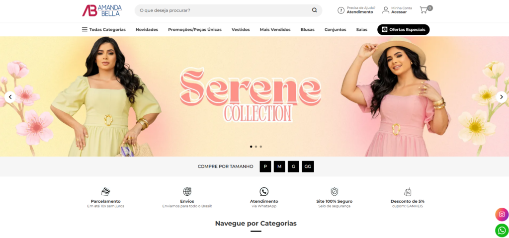 E-commerce - Amanda Bela - Lojista Tray