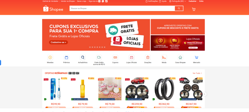 Print do marketplace da Shopee