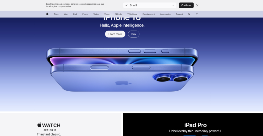 Site da Apple