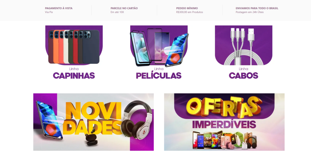 Capas no atacado