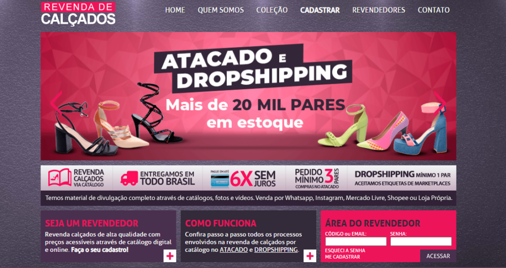 Revenda de calçados