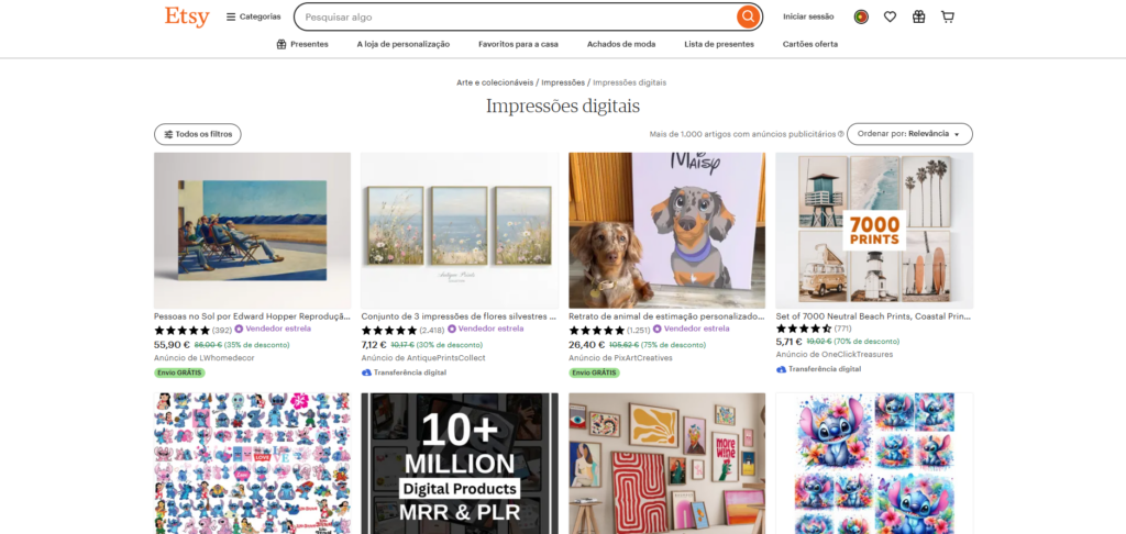 Como vender fotos online, plataforma Etsy (para fotos impressas ou digitais)