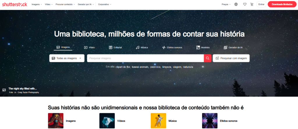 Como vender fotos na internet, plataforma Shutterstock