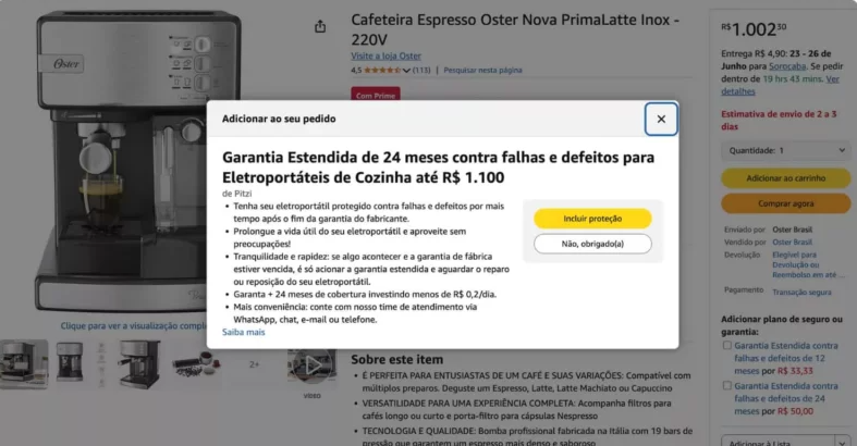 Garantia estendida - amazon