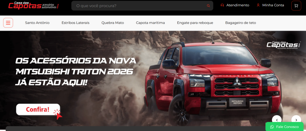 A imagem mostra um print do site da Alphahall Cosméticos - lojista Tray E-commerce