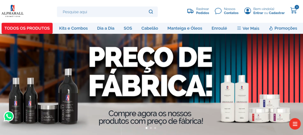 A imagem mostra um print do site da Casa das Capotas - lojista Tray E-commerce