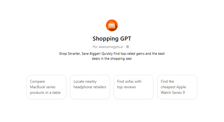 Imagem do ChatGPT Shopping