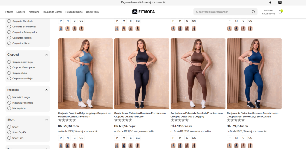 Site da Fitmoda 