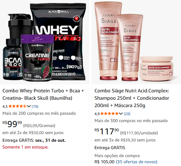 Combo de produtos - Amazon