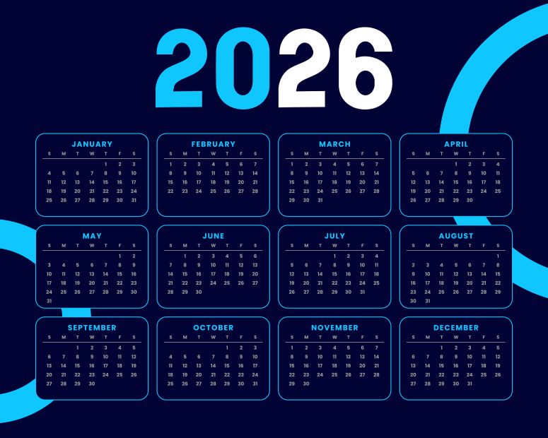 Calendário 2026