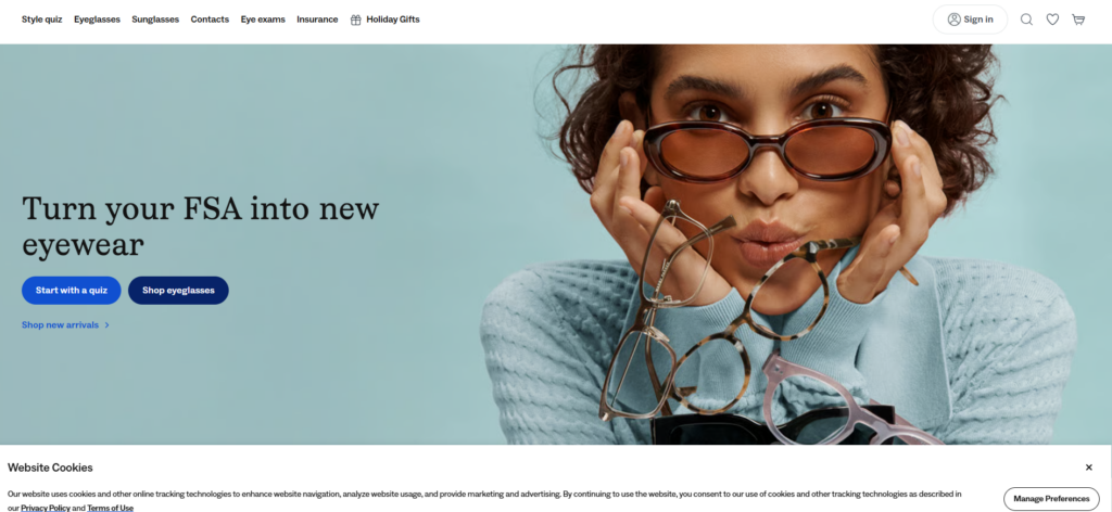  Site Warby Parker