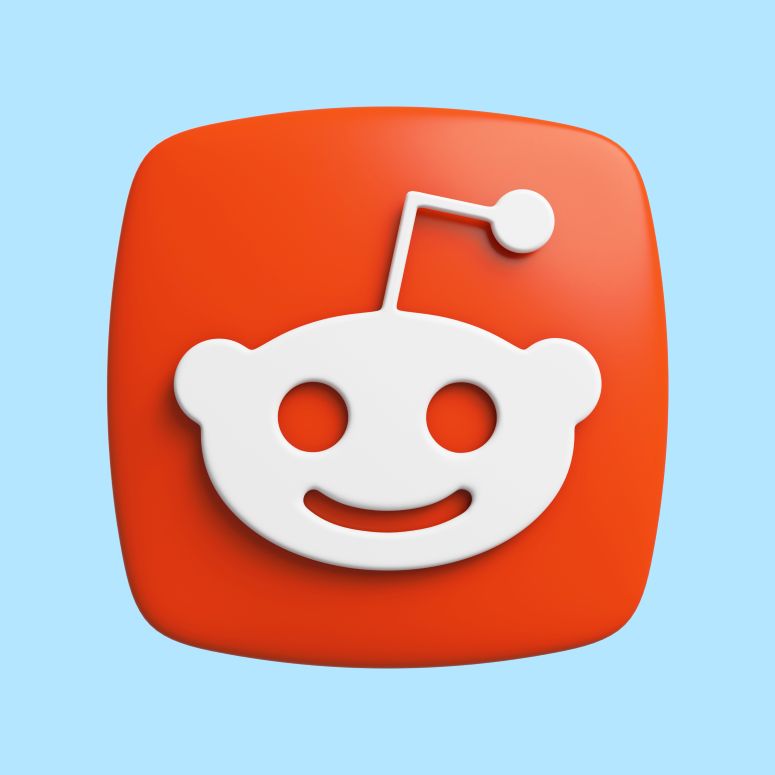 Logo do Reddit em fundo azul