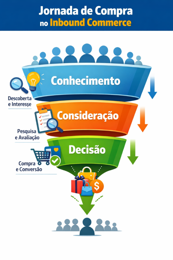 Ilustração: Jornada de compra no inbound commerce