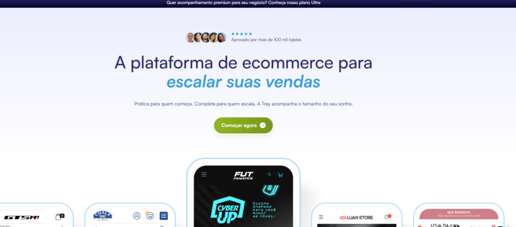 Imagem do site Tray.