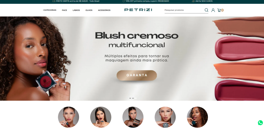 Petrizi makeup loja na tray