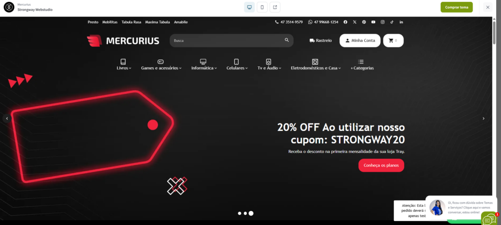 Tema Mercurius - Tray